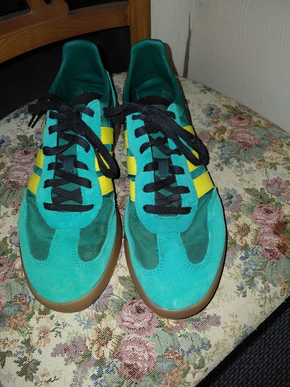 adidas Teal and Yellow Athletic Shoes